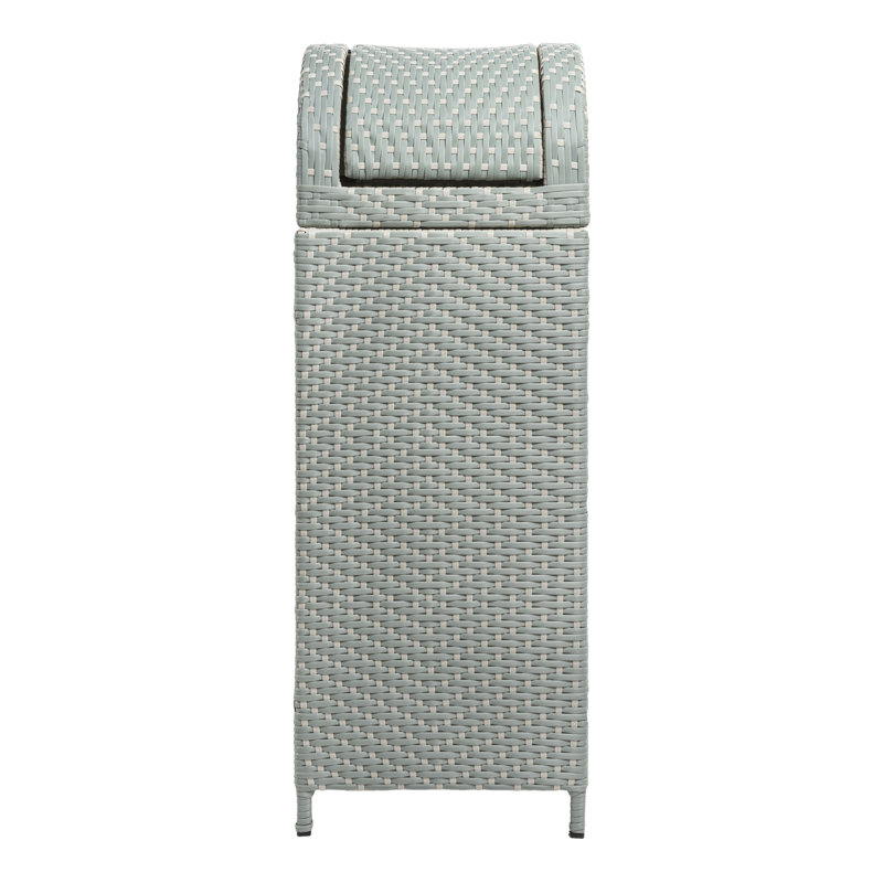 Poubelle escamotable Darla, Bleu menthe / blanc, 31,39 Gal