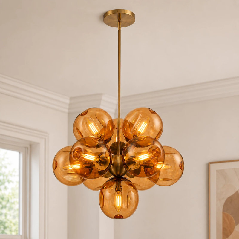 10 - Light Dimmable Modern Sputnik Sphere Chandelie