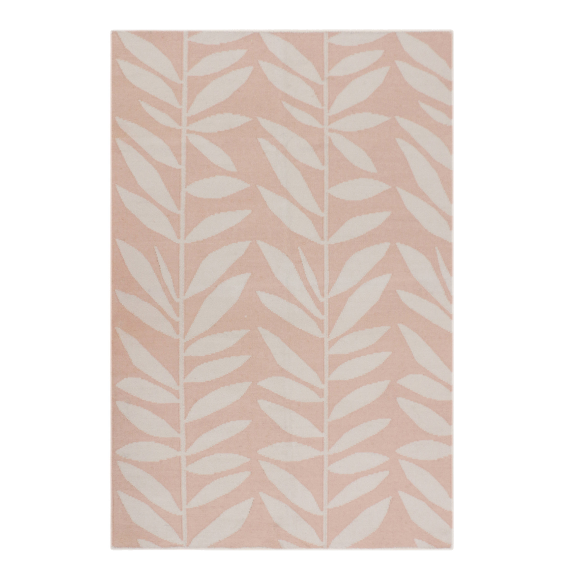 LOOMY Floral Handmade Handwoven Pale Pink Indoor / Outdoor Area Rug ...