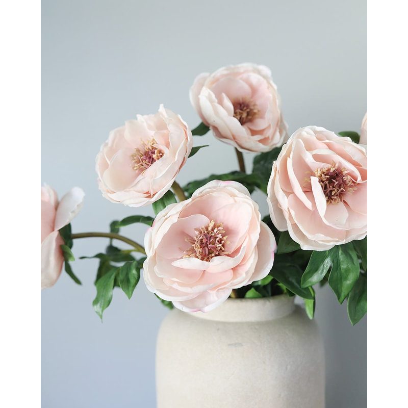 Real Touch Open Pink Peony 21.5"