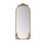 Miroir plein corps arqué 58 po x 24 po avec applique sculptée ornée rétro en haut et en bas-657744562