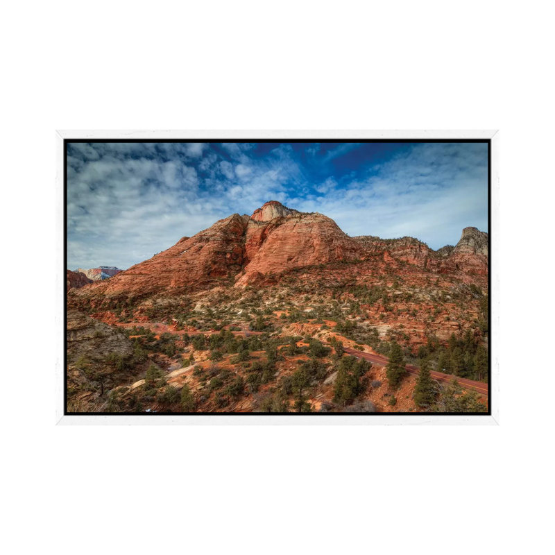 The Road To Zion 1 Piece Wall Art on Canvas, 66.04 cm H x 45.72 cm W, White Framed