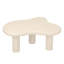 Table basse en bois en forme de nuage avec bords arrondis, table d'appoint multifonctionnelle pour salon, balcon, chambre à coucher et patio.