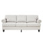 Trois places 83 po, poche à ressorts confortable, design américain classique, accoudoirs ronds, clous argentés, structure en bois massif, coussins amovibles pour le salon, rembourrés - sièges, style, ressorts ensachés,-1990239186