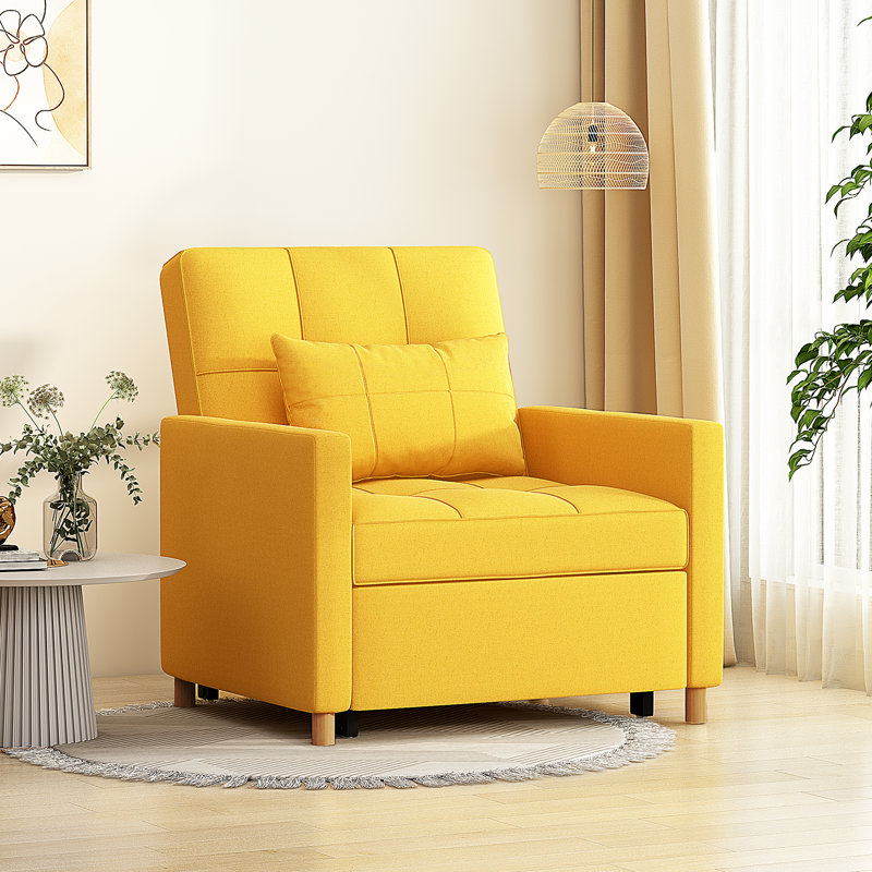 Upholstered Accent Chair, Yellow