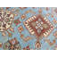 Tapis décoratif en laine de conception unique noué à la main bleu ciel 5 pi 1 po x 8 pi