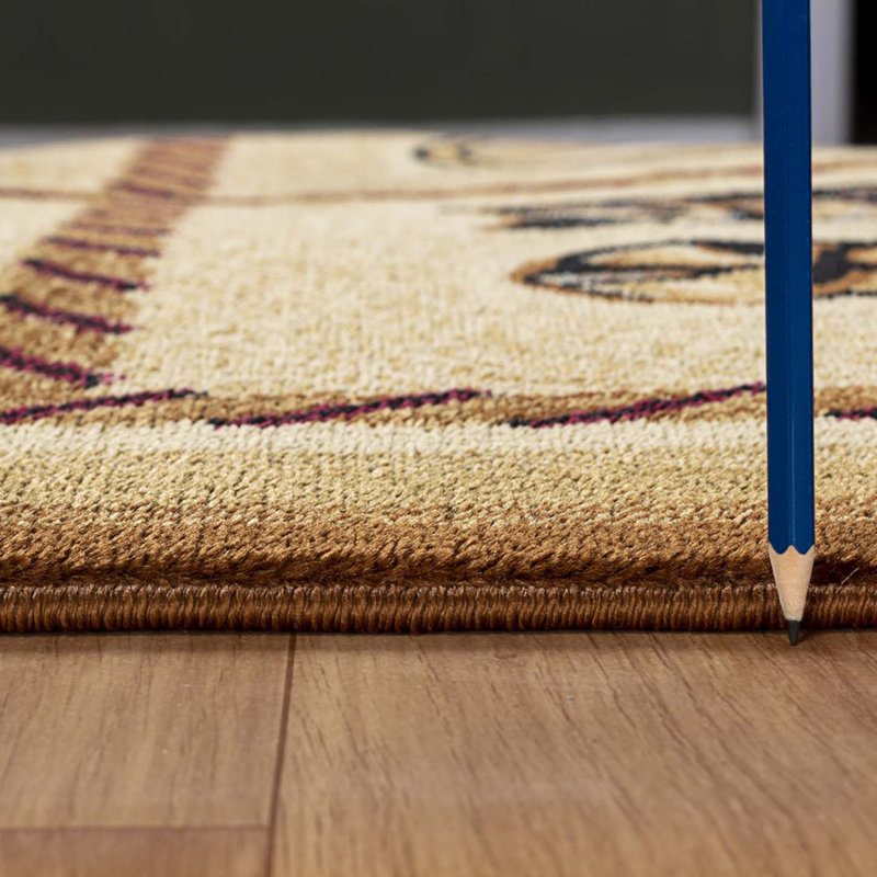 Western Denim Area Rug, Rectangle 5 pi 3 po x 7 pi 3 po