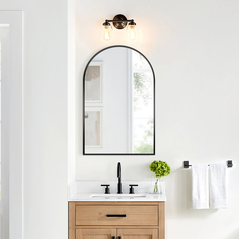 Miroir de salle de bain Benoni, Noir mat