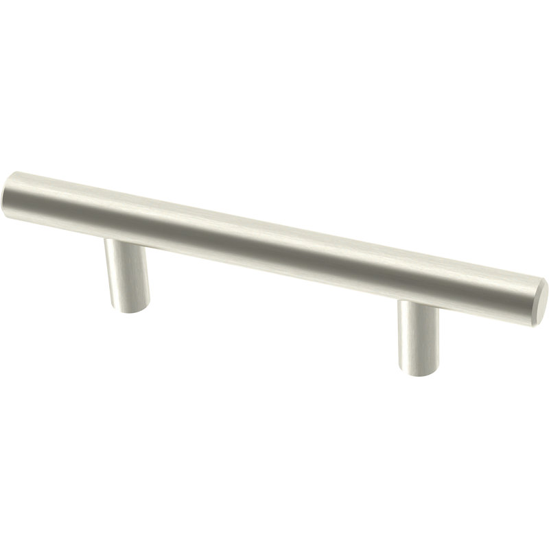 Matte Black Modern Brass Bar Cabinet Handles 3" Center to Center