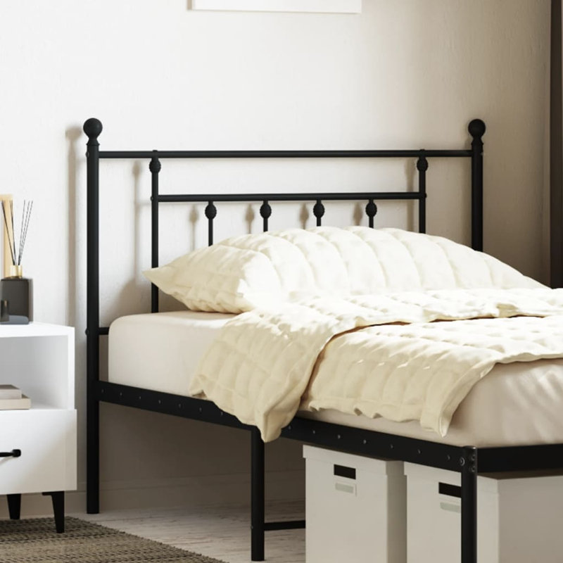 Aliha Headboard, 97cm H x 112cm W x 3cm D, Black