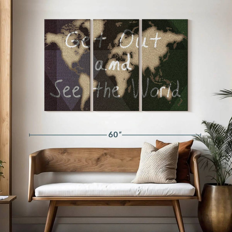 Aliaz See The World, 32" H x 50" W