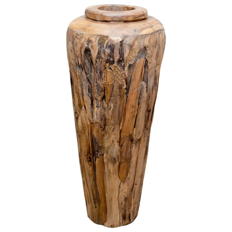 Anzavia Handmade Wood Floor Vase