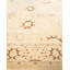 Tapis unique noué à la main à motif éclectique Shawen - ivoire / brun 8 pi 1 po x 10 pi 2 po Shawen