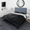 Abstract Grey Swirling Smoke I - Modern Duvet Cover Set - Microfiber Polyester