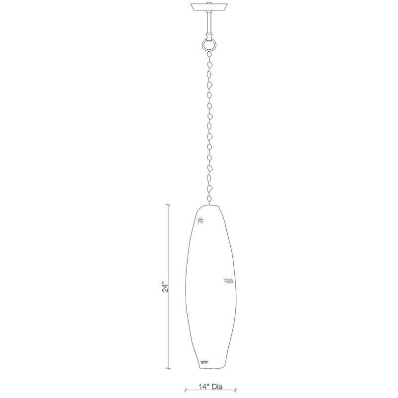 Medium Leather Pod Pendant Light