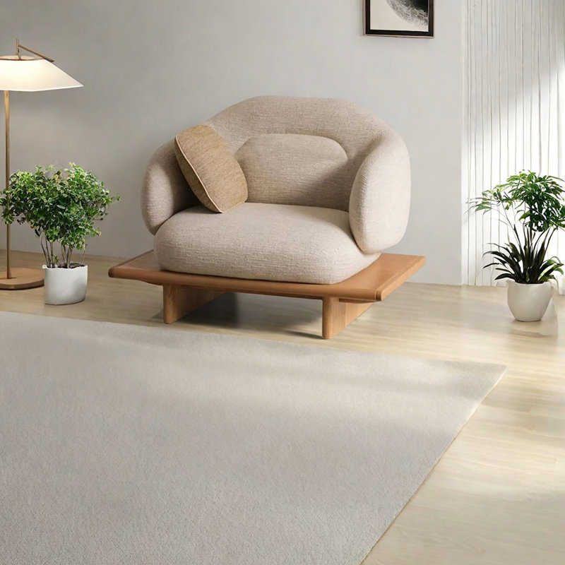 Fauteuil de loisir en molleton léger de luxe léger, Marron clair