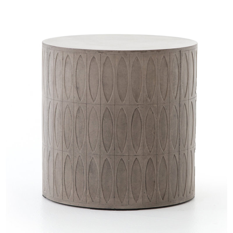 Colorado Outdoor Round Side Table, Gray