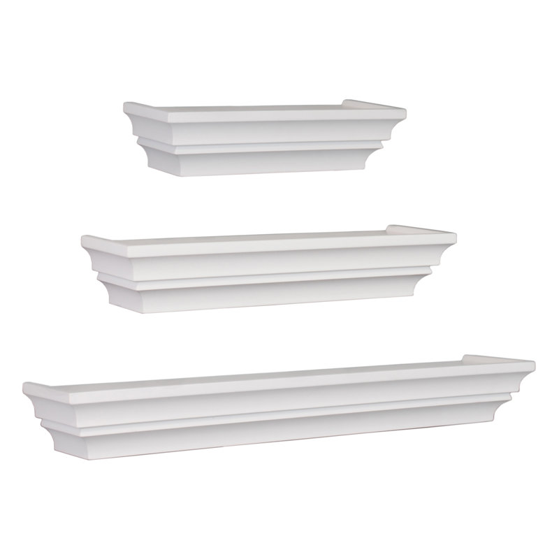 Girard 3 Piece Floating Shelf, White