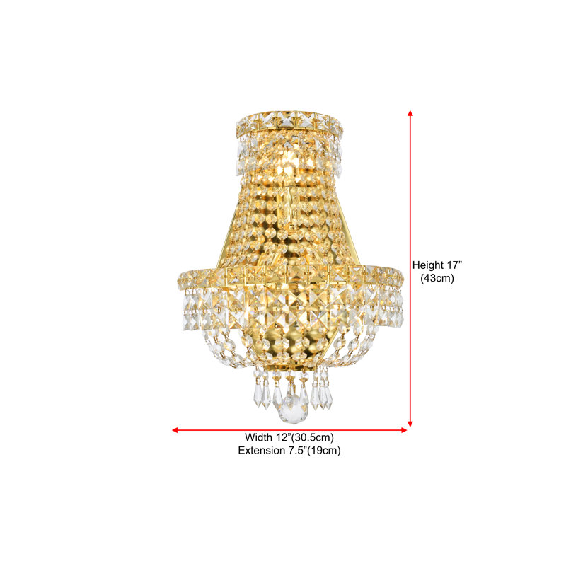 Stinnett Flush Mounted Sconce, Gold, Chrome / Royal Cut