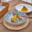 Ensemble de bols à salade en céramique, assiettes à pâtes bleues et blanches de 6,8 pouces (8 pouces x 6 pièces)