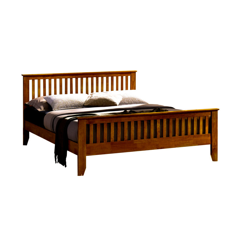 Gallegos Solid Wood Storage Bed, Honey Oak, Double (4'6)