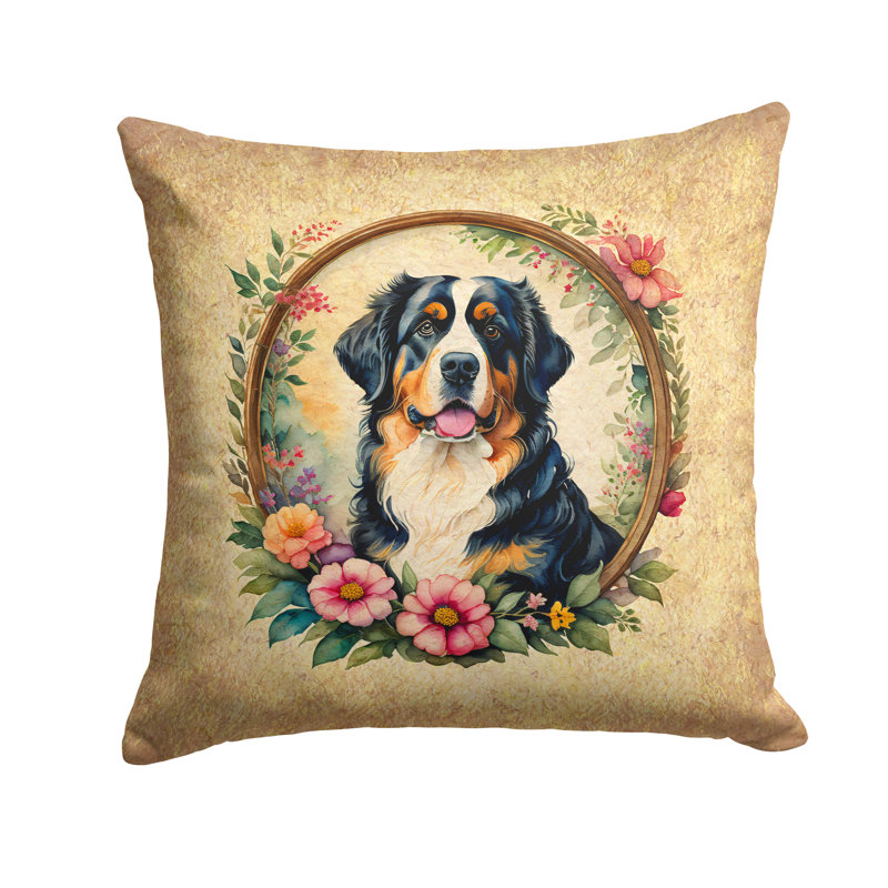 Coussin décoratif intérieur / extérieur en polyester , H 14 po x l 14 po x P 3 po