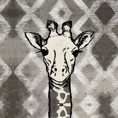 Classy Giraffe - Wrapped Canvas Print