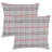 Plaid Feather Reversible Throw Pillow