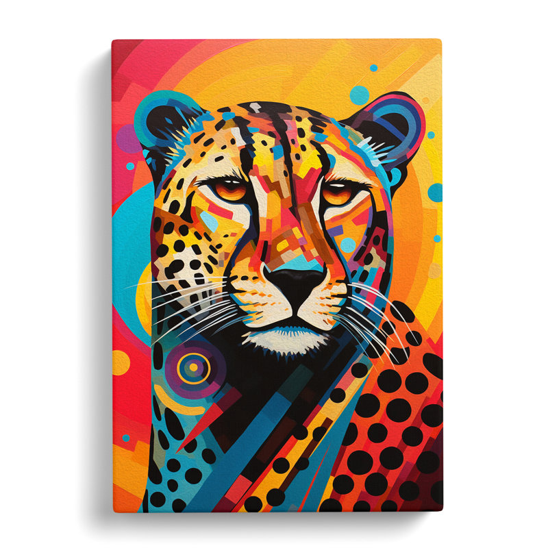 Cheetah Constructivism No.3 - No Frame Print, 60cm H x 40cm W x 3cm D