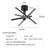 22W Geometric Black Flush Mount Ceiling Light, 12 Inch 4-Light Integrated LED Fixture