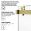 Porte de douche coulissante double l 60 po x H 66 po-134546853