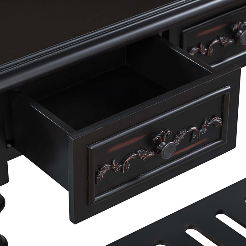 Cenie 52'' Solid Wood Sideboard, Black