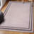 Mariques Classic 2-Stripe Border Washable Light Purple/Dark Purple Rug-1491634104