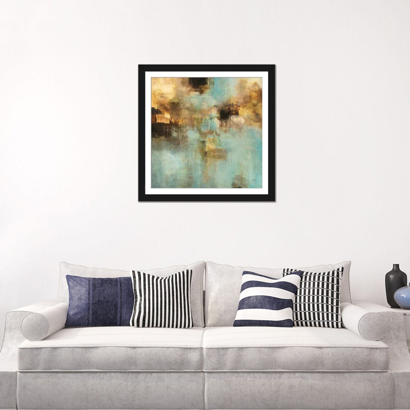 " Shades II " by Randy Hibberd, 16" H x 16" W x 1" D, Black Framed Fine Art Paper, White