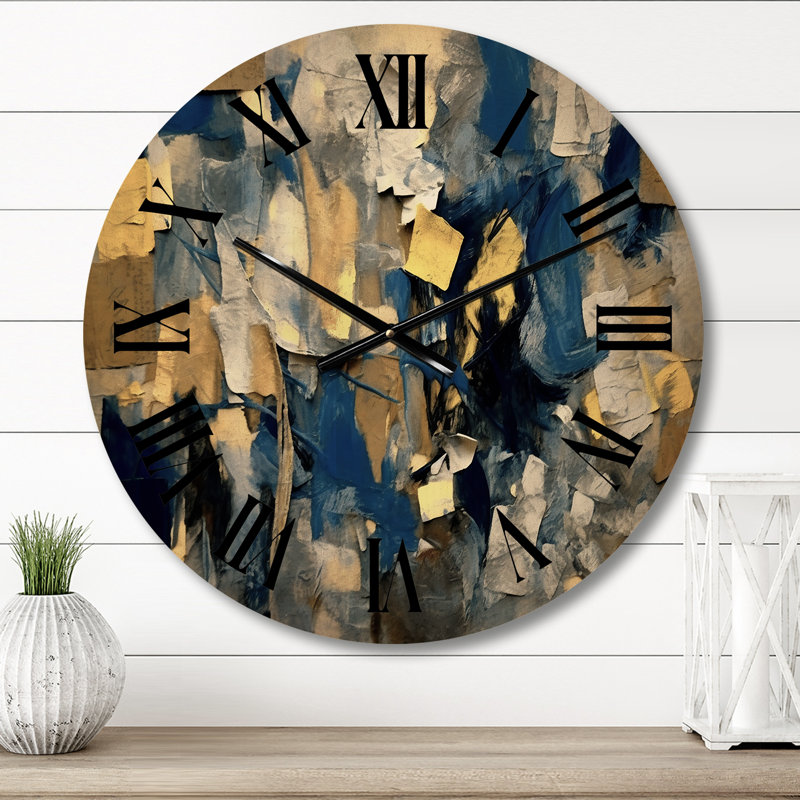 Horloge murale en bois massif Nerys, Moyenne