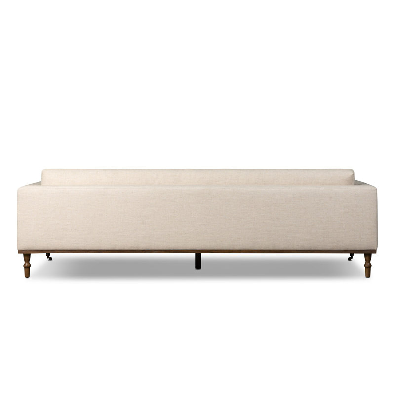 Harlin Sofa-96"-Surrey Cocoa, Thames Cream Linen Blend