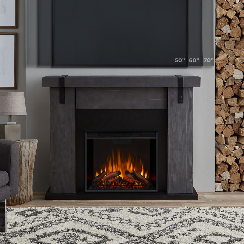 Aspen 49" Electric Fireplace by Real Flame, Gray