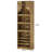86.6" Tall Wine Bar Cabinet With Stripe Light And Open Shelves For Kitchen Dining Room