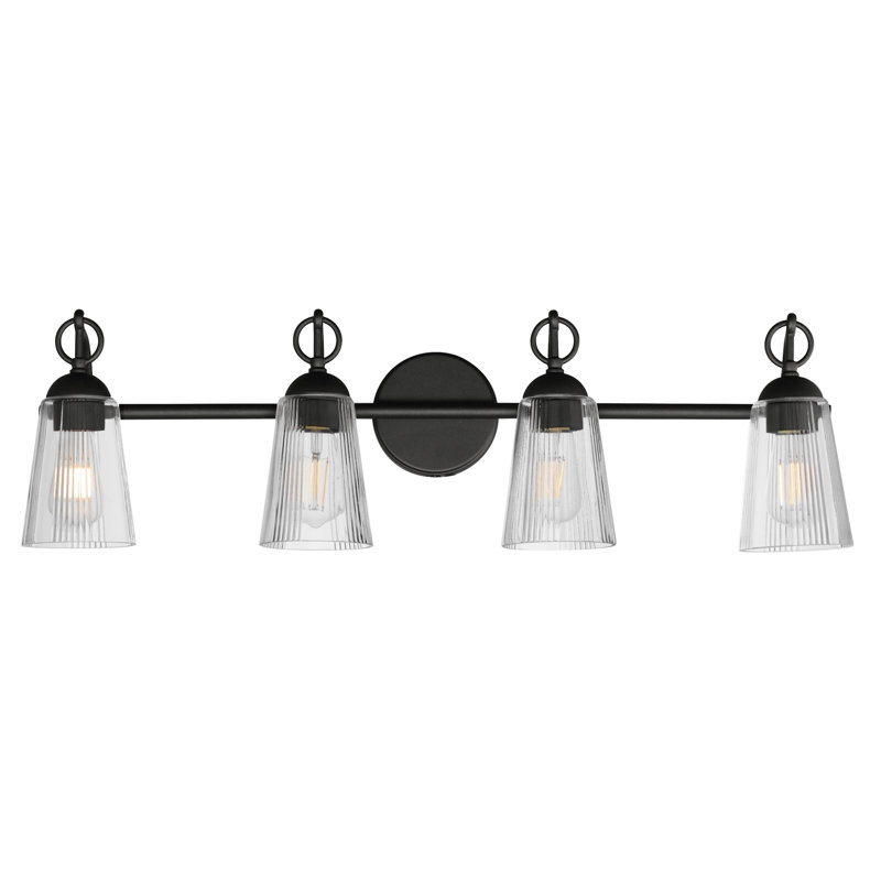 Meuble-lavabo Jackson, H 9,5 po x l 33 po x P 6,25 po, Quatre lumières