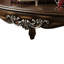 Table basse rectangulaire en chêne antique avec de grands pieds, idéale pour la présentation de boissons, plateau en bois festonné de conception complexe, aspect brossé à la main, dimensions de 20 x 57 x 35 avec un superbe décor