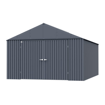 Elite Steel Storage Shed, 12X16, Anthracite