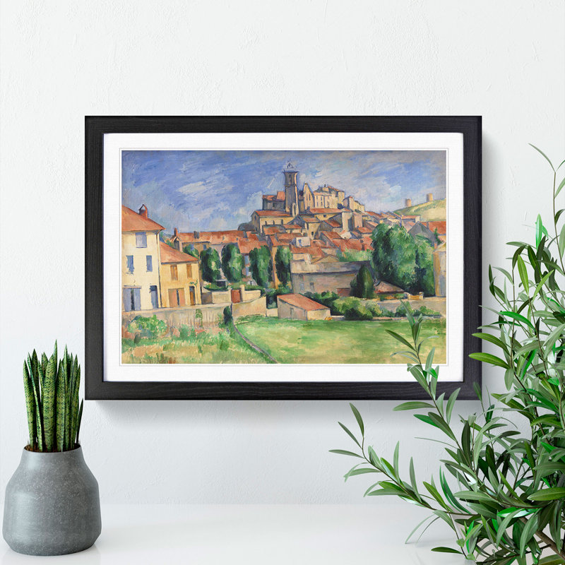 Gardanne Vol.2 by Paul Cezanne - Picture Frame Painting, 48cm H x 65cm W x 2cm D, Black Framed