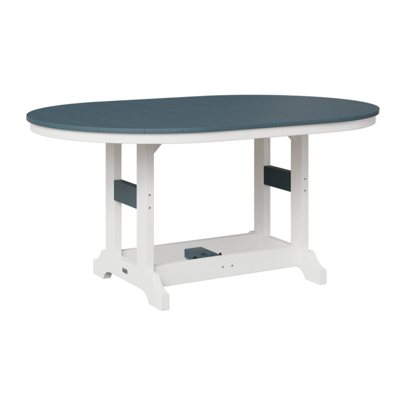 Table de salle à manger à hauteur de comptoir 64 po Berlin, Ardoise / blanc, H 35,5 po x l 44 po x P 64 po