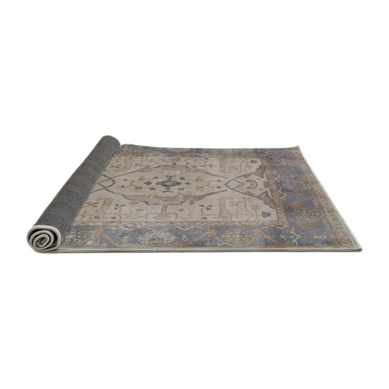 Tapis oriental beige / brun / bleu, Rond 8 pi