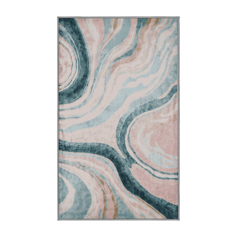 Tapis gris lavable à la machine, Rectangle 8 pi x 10 pi