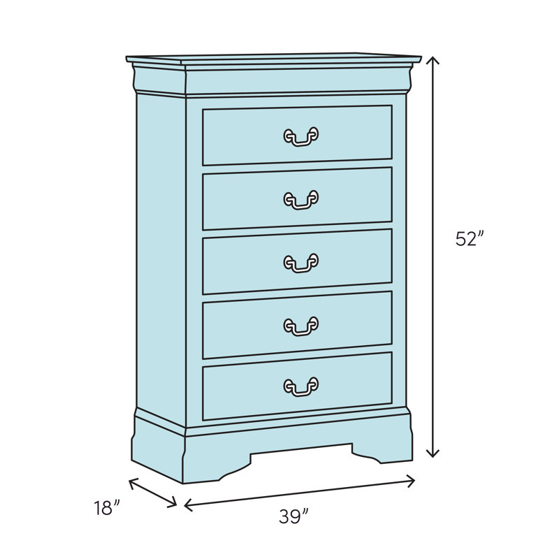 Commode 5 tiroirs Alderton