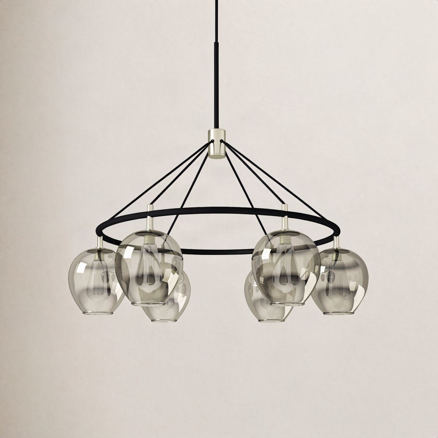 Rundy Statement Chandelier, 6 Lights 
