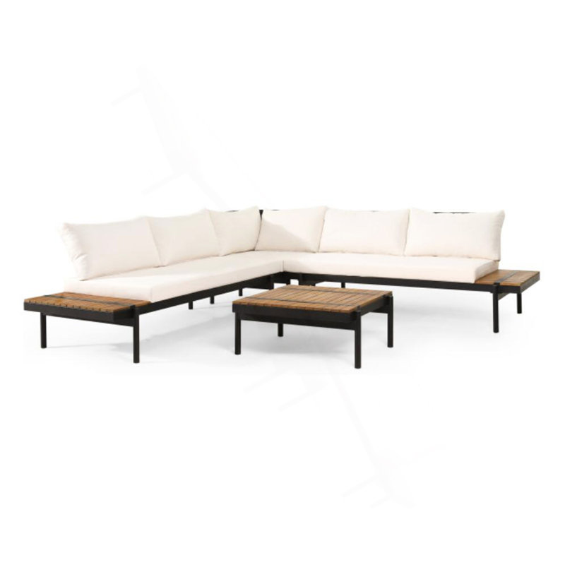 Ensemble de canapés modulaires 5 places avec coussins Theo