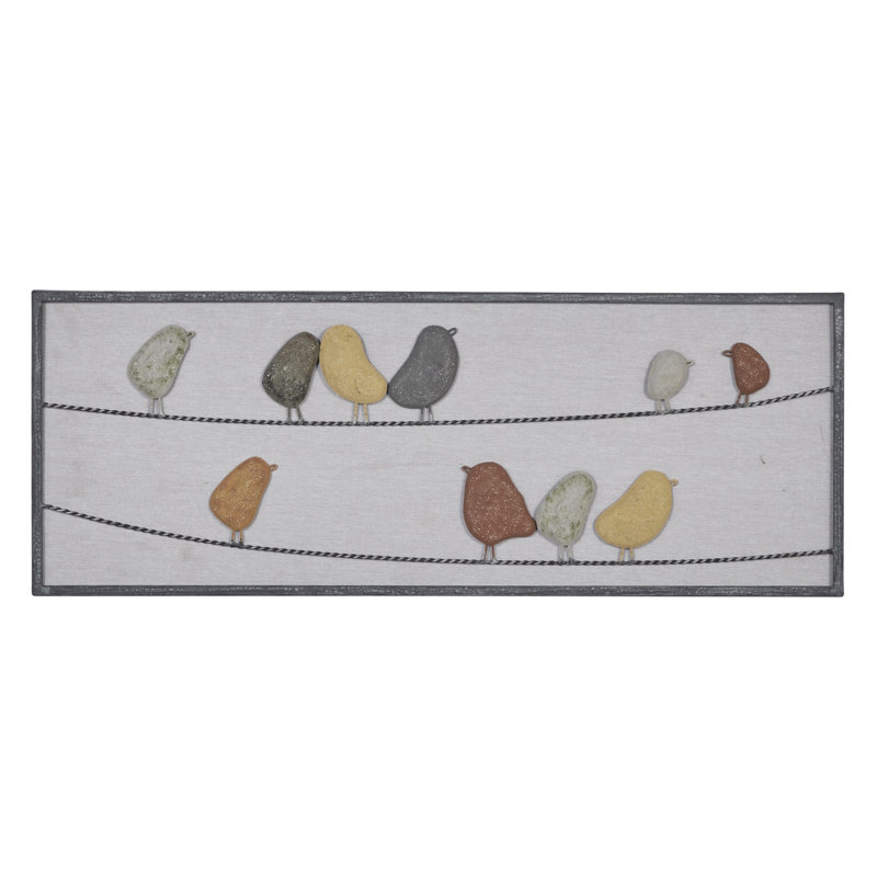 Metal Bird Multi Colored Wall Decor