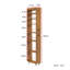 Étagère de rangement ouverte à double face à 7 niveaux avec design coulissant, organisateur à plusieurs niveaux autoportant pour la cuisine, le salon et les espaces étroits, chêne-1532329948